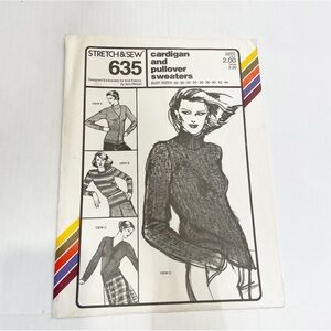 Stretch Sew Sewing Pattern Ann Person 635 Cardigan & Sweater Vintage 79 Uncut FF